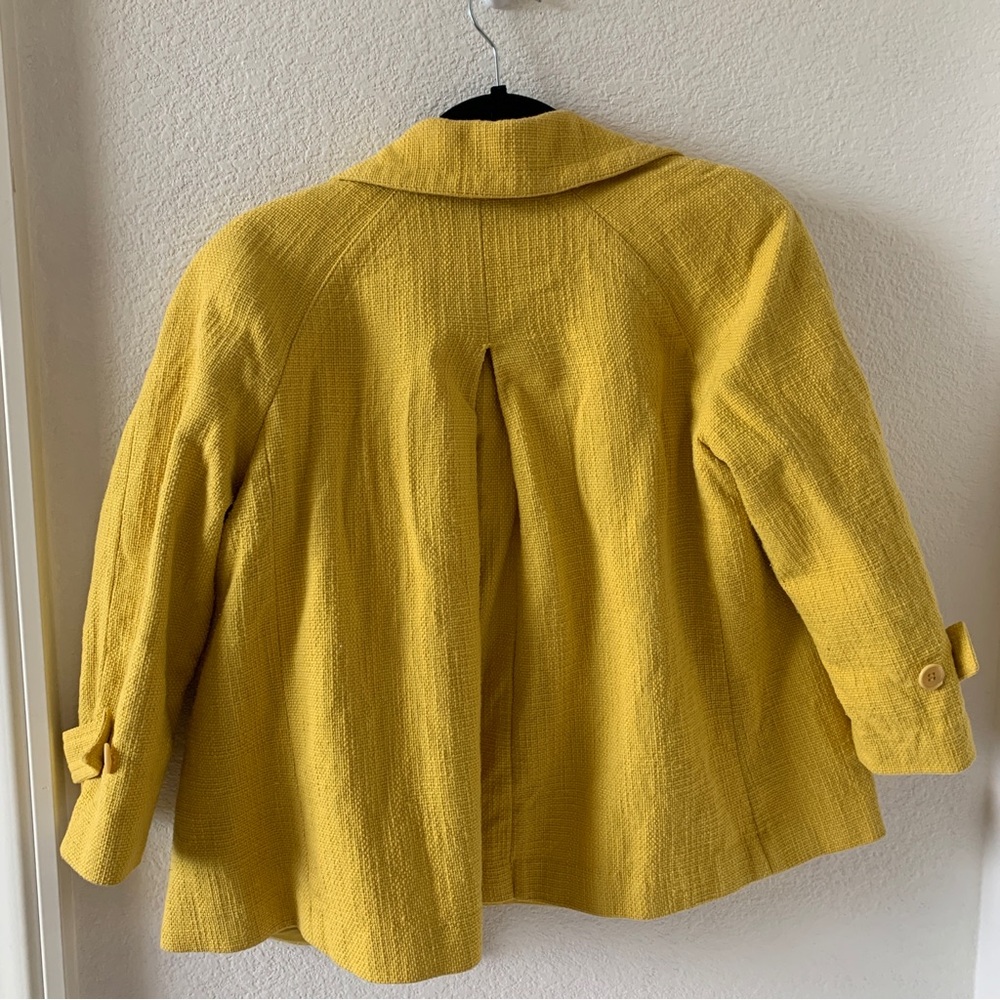 Talbot’s Mustard Yellow Linen/Cotton Blazer size 8 - Picture 2 of 6